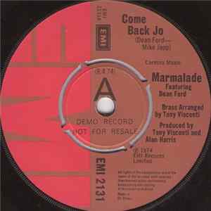 Marmalade Featuring Dean Ford - Come Back Jo FLAC