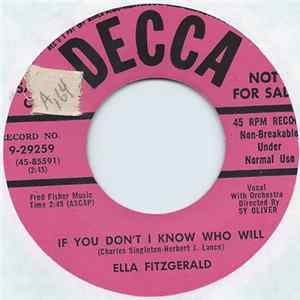 Ella Fitzgerald - If You Don't I Know Who Will FLAC