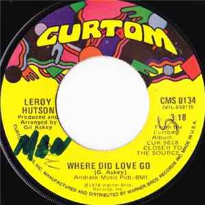 Leroy Hutson - Where Did Love Go / You're A Winner FLAC