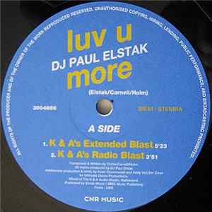DJ Paul Elstak - Luv U More FLAC