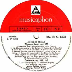 Brahms, Schumann, Martin Galling, Helmuth Rilling, Gächinger Kantorei - Zigeunerlieder FLAC