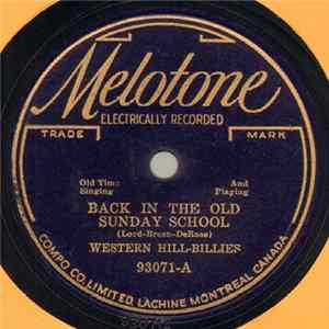 Western Hill-Billies - Back In The Old Sunday School / Cowboy Joe FLAC