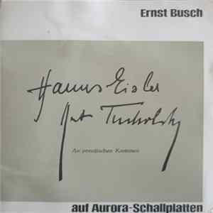 Hanns Eisler, Kurt Tucholsky, Ernst Busch - An Preußischen Kaminen FLAC