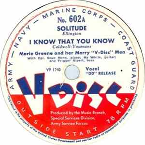 Marie Greene And Her Merry "V-Disc" Men / Kay Starr - Solitude / There's A Lull In My Life FLAC