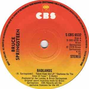Bruce Springsteen - Badlands / Something In The Night FLAC