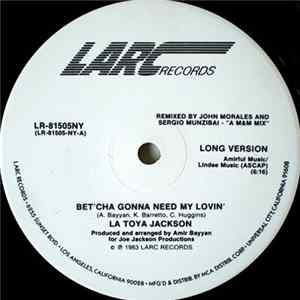 La Toya Jackson - Bet'cha Gonna Need My Lovin' FLAC