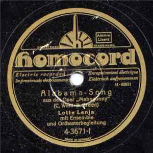 Lotte Lenja - Alabama-Song / Denn Wie Man Sich Bettet, So Liegt Man FLAC