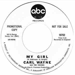 Carl Wayne And The Vikings - My Girl / Shimmy Shammy Jingle FLAC