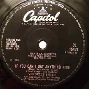 Verdelle Smith - I Don't Need Anything / If You Can't Say Anything Nice FLAC