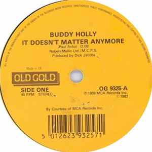 Buddy Holly - It Doesn't Matter Anymore FLAC
