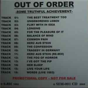 Out Of Order - Some Truthful Achievement FLAC