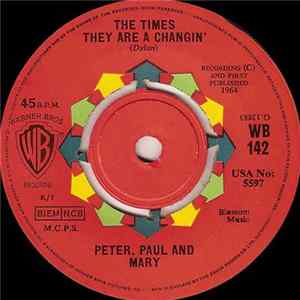 Peter Paul & Mary - The Times They Are A Changin' / Blue FLAC