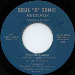 Carol Anderson - We've Got Enough / Tomorrow Is Not A Promise FLAC