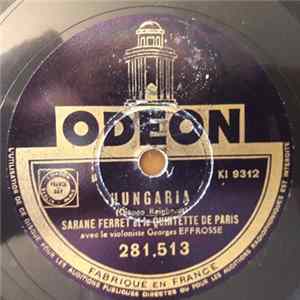 Sarane Ferret Et Le Quintette De Paris - Daphné / Hungaria FLAC