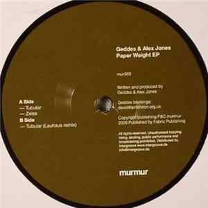 Geddes & Alex Jones - Paper Weight EP FLAC