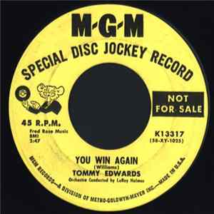 Tommy Edwards - You Win Again / Sinner Or Saint FLAC