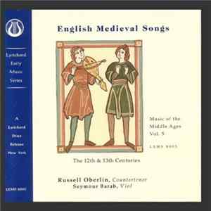 Russell Oberlin - Music Of The Middle Ages, Vol. 5 English Medieval Songs (12th And 13th Centuries) FLAC