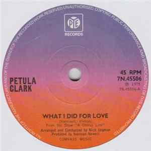 Petula Clark - What I Did For Love FLAC