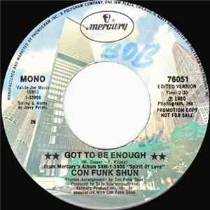 Con Funk Shun - Got To Be Enough FLAC