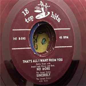 Dottie Evans, Enoch Light And His Orchestra, The Larsen Sisters, The Brigadiers, Enoch Light And His Orchestra, Jerry Duane - Melody Of Love/That's All I Want From You FLAC