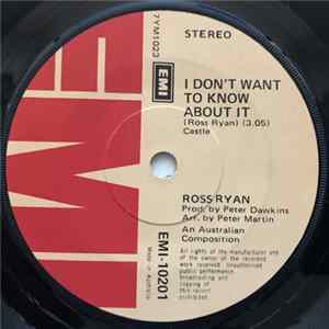 Ross Ryan - I Don't Want To Know About It FLAC