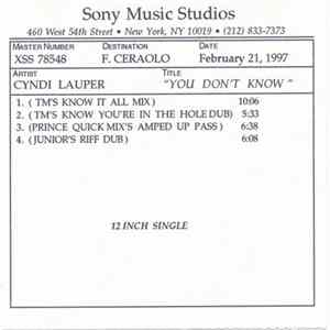 Cyndi Lauper - You Don't Know FLAC