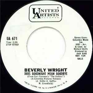Beverly Wright - Show Me A Man I Can Look Up To / Does Goodnight Mean Goodbye FLAC