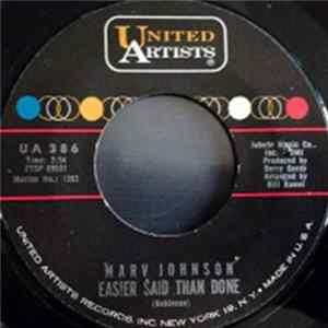 Marv Johnson - Easier Said Than Done / Johnny One Stop FLAC