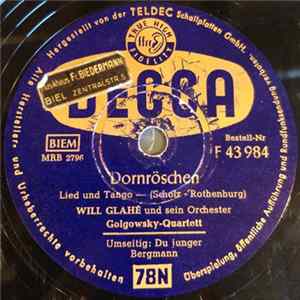 Will Glahé Und Sein Orchester, Golgowsky-Quartett - Dornröschen / Du Junger Bergmann FLAC