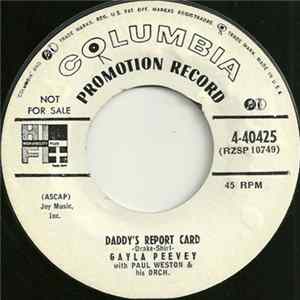 Gayla Peevey - Daddy's Report Card / The Night I Ran Away FLAC