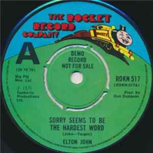Elton John - Sorry Seems To Be The Hardest Word FLAC