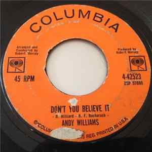 Andy Williams - Don't You Believe It FLAC
