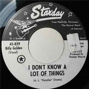 Billy Golden - I Don't Know A Lot Of Things / Me And Mine FLAC