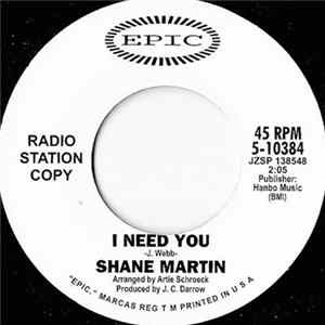 Shane Martin / Lynne Randell - I Need You / Stranger In My Arms FLAC