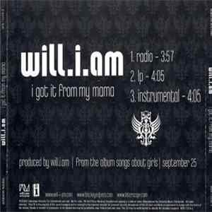 Will.I.Am - I Got It From My Mama FLAC