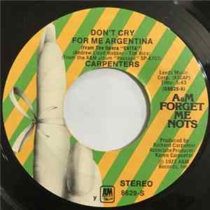 Carpenters - Don't Cry For Me Argentina FLAC