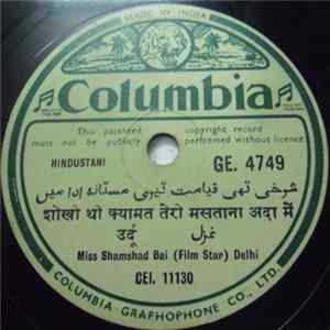 Miss Shamshad Bai (Film Star) Delhi - Film Songs FLAC