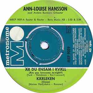 Ann-Louise Hansson - Är Du Ensam I Kväll FLAC