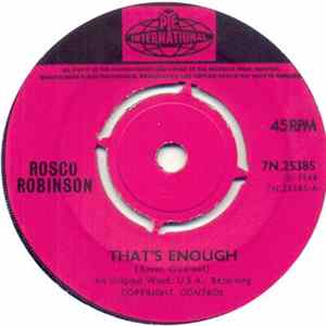 Rosco Robinson - That's Enough / One More Time FLAC