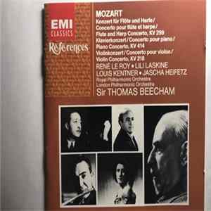 Wolfgang Amadeus Mozart, Sir Thomas Beecham, René Le Roy, Lily Laskine, Louis Kentner, Jascha Heifetz, The Royal Philharmonic Orchestra, The London Philharmonic Orchestra - Flute And Harp Concerto, Kv299, Piano Concerto, Kv 414, Violin Concerto, Kv218 FLAC