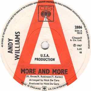 Andy Williams - More And More / I Want To Be Free FLAC