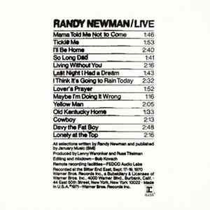 Randy Newman - Live FLAC