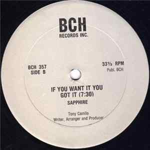 Sapphire - Living With Someone / If You Want It You Got It FLAC
