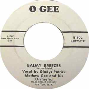 Gladys Patrick ,/ Mathew Gee And His Orchestra - Balmy Breezes / J'Attendrai FLAC