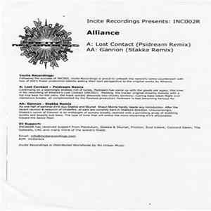 Alliance - Lost Contact / Gannon (Remixes) FLAC