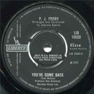 P.J. Proby - You've Come Back FLAC