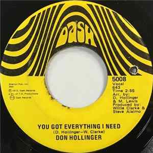 Don Hollinger - You Got Everything I Need / I Found Out FLAC